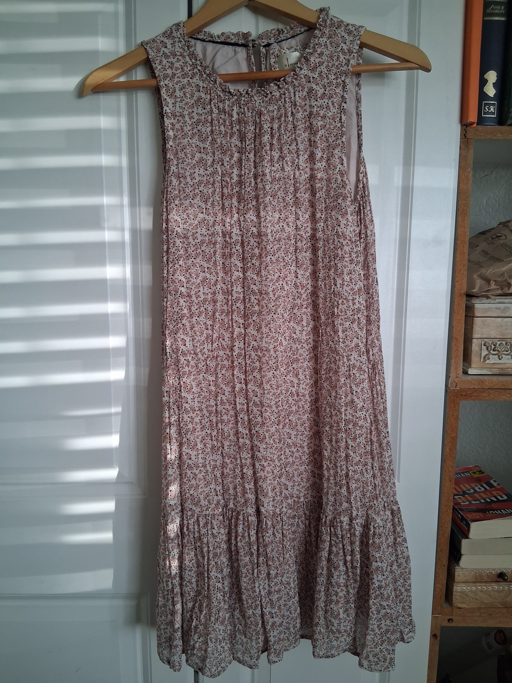 Anthropologie Dusty Blush Floral Maxi Skirt